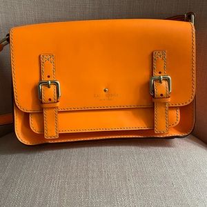 KATE SPADE orange cross body saddle bag